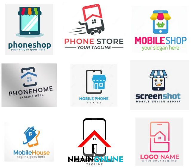 Mẫu logo dành cho cửa hàng điện thoại