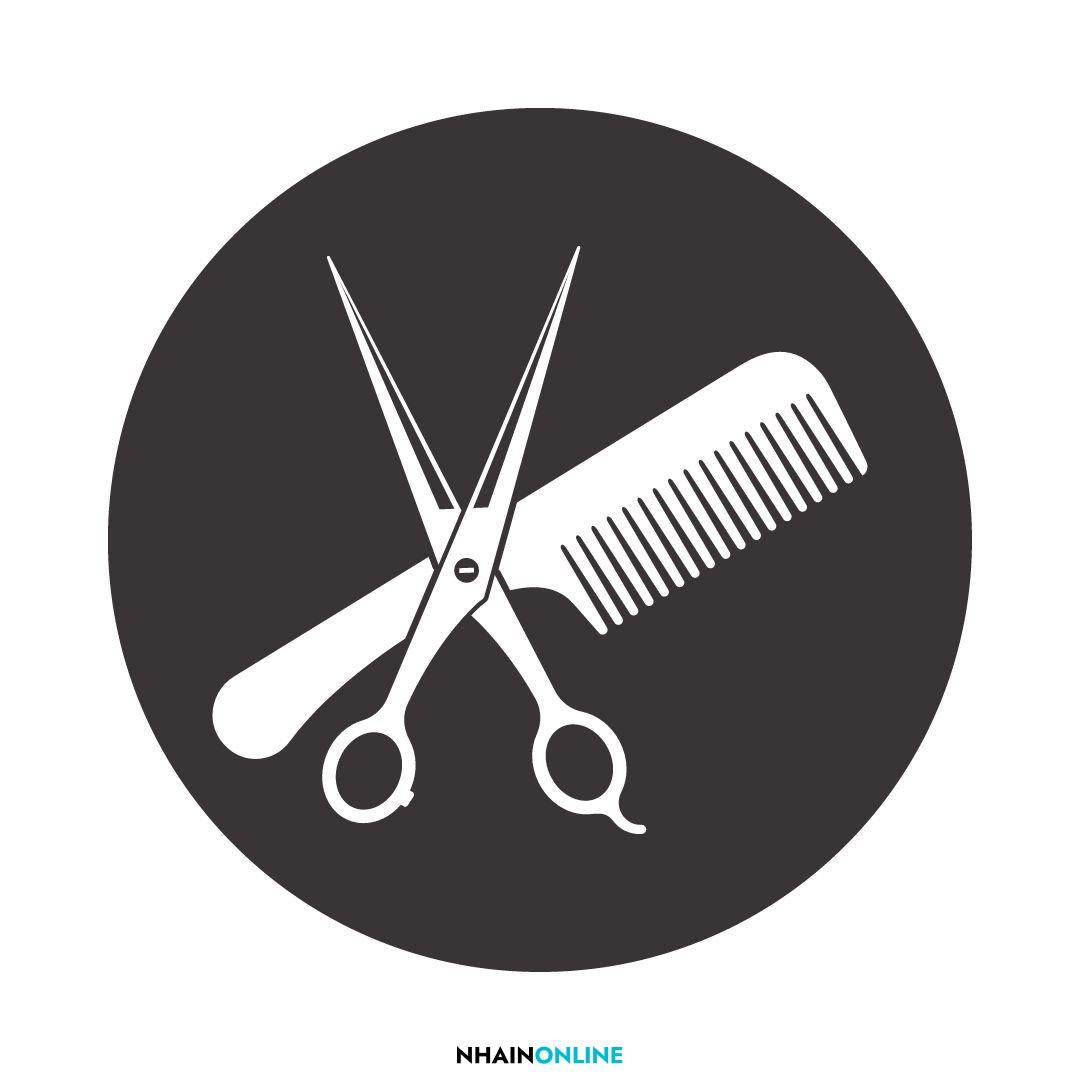 Logo tiệm tóc đơn giản