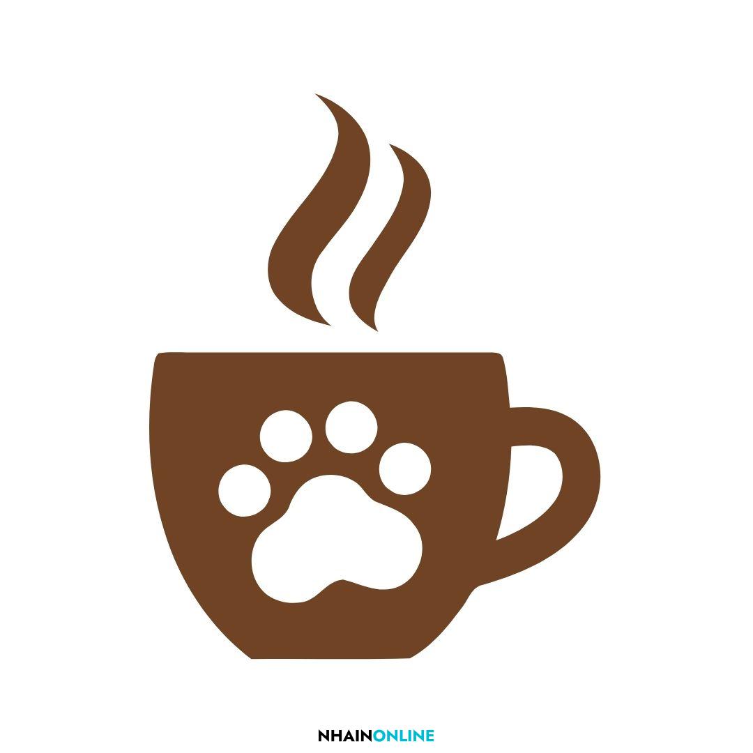 Tạo mẫu logo cà phê mèo dễ thương