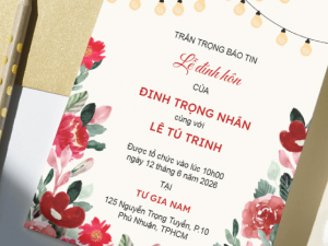 Tham khảo những mẫu thiệp mời ăn hỏi ấn tượng
