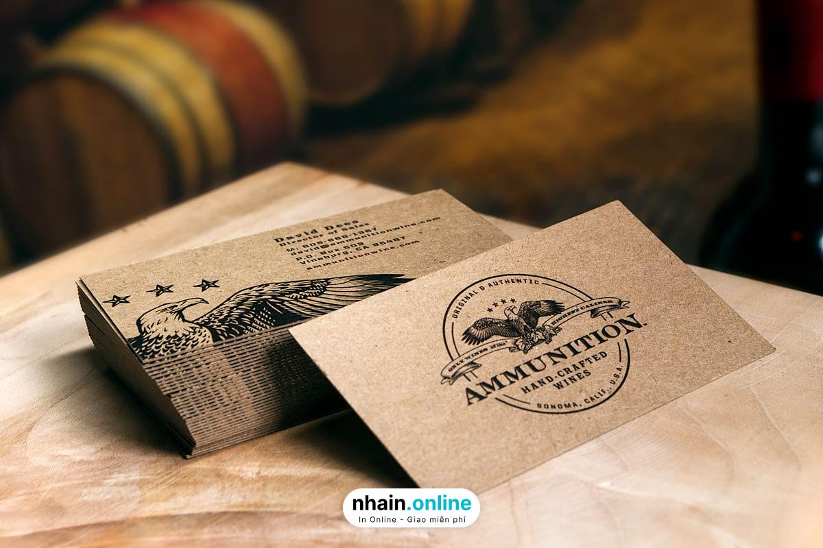 Ứng dụng giấy Kraft vào in ấn business card