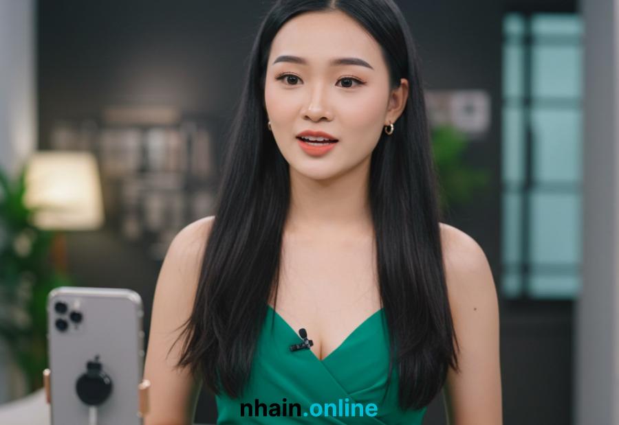 Vietnamese lady is livestreaming